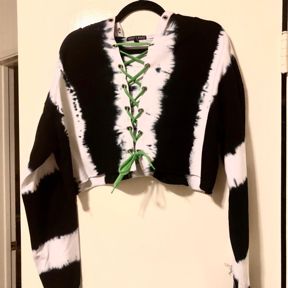 DollsKill /Current Mood Brainwashed Cropped hoodie